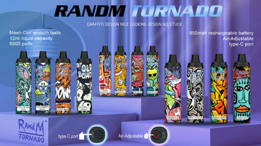 Full Details on The RandM Tornado 7000 Puff Rechargeable vape