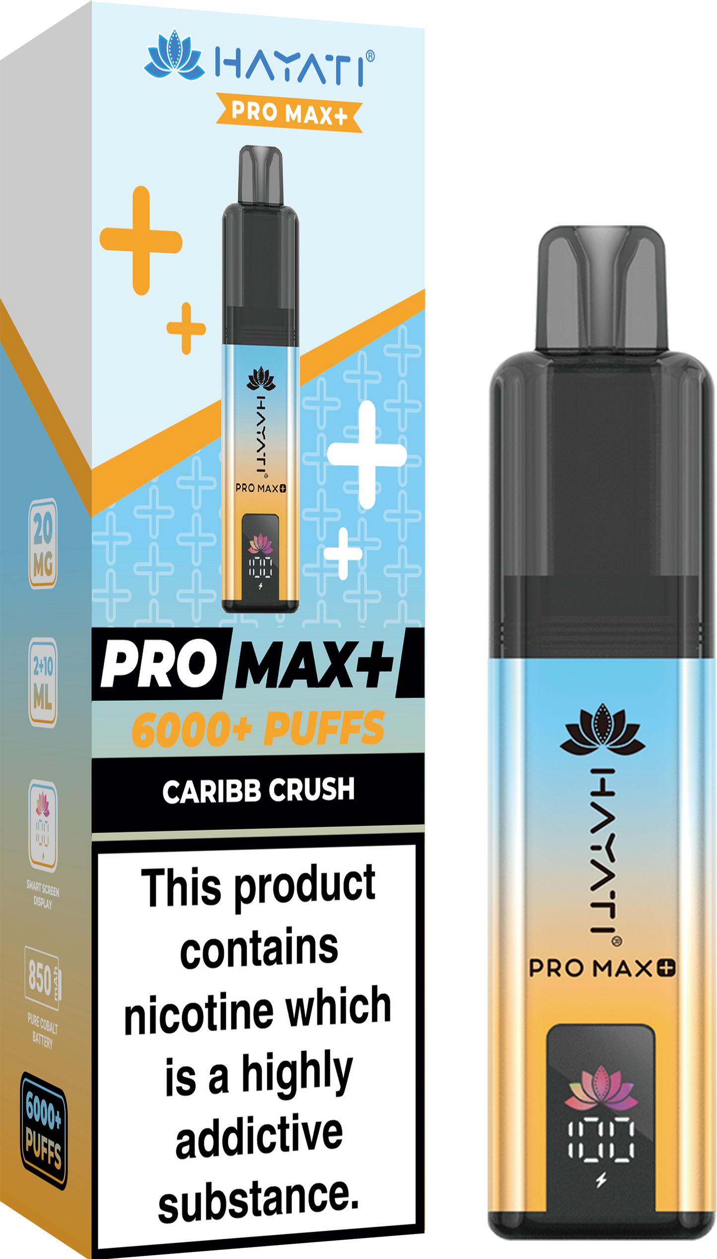 Hayati Pro Max + 6000 Puffs 20MG PreFilled Pod Kit
