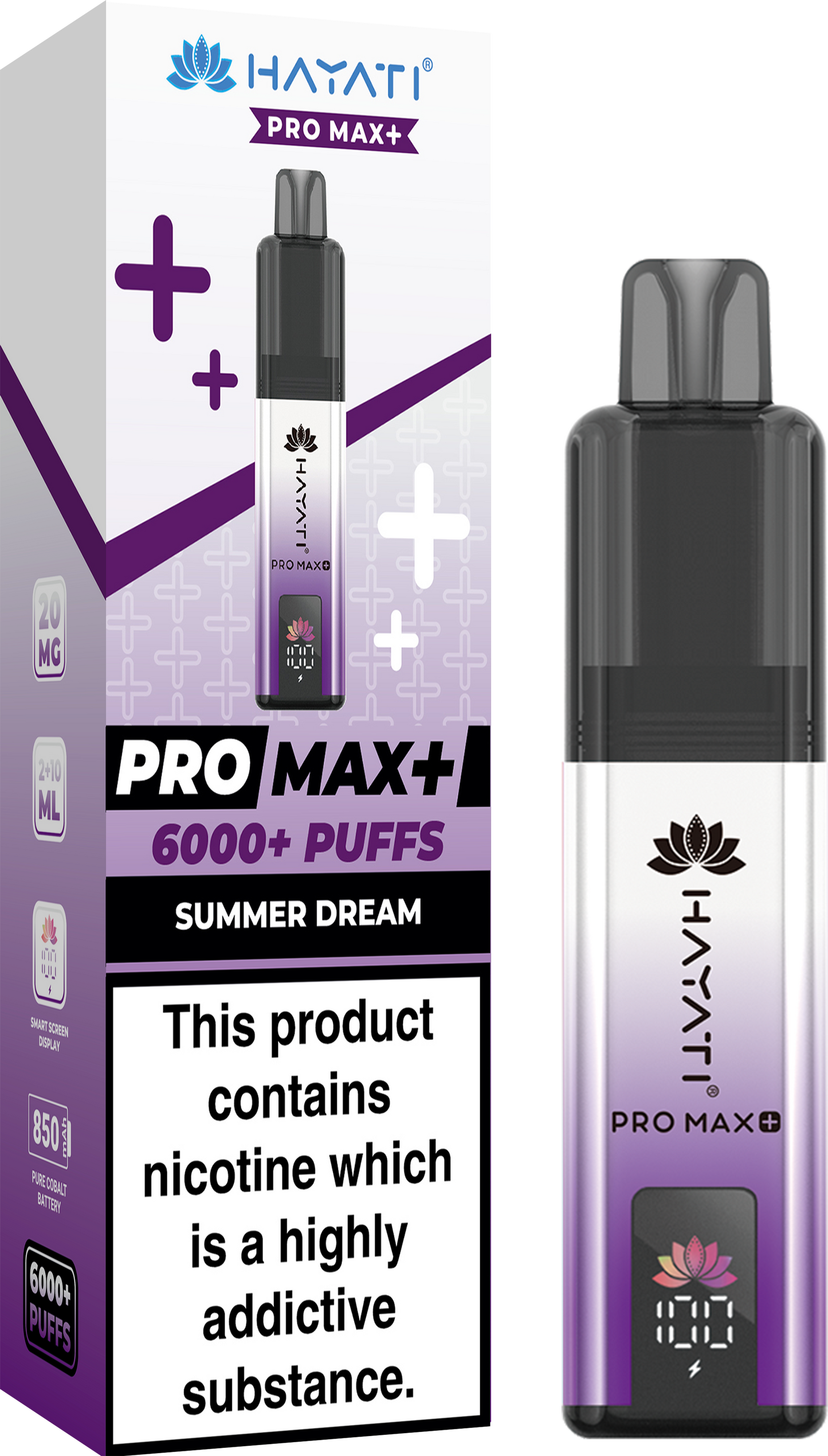Hayati Pro Max + 6000 Puffs 20MG PreFilled Pod Kit