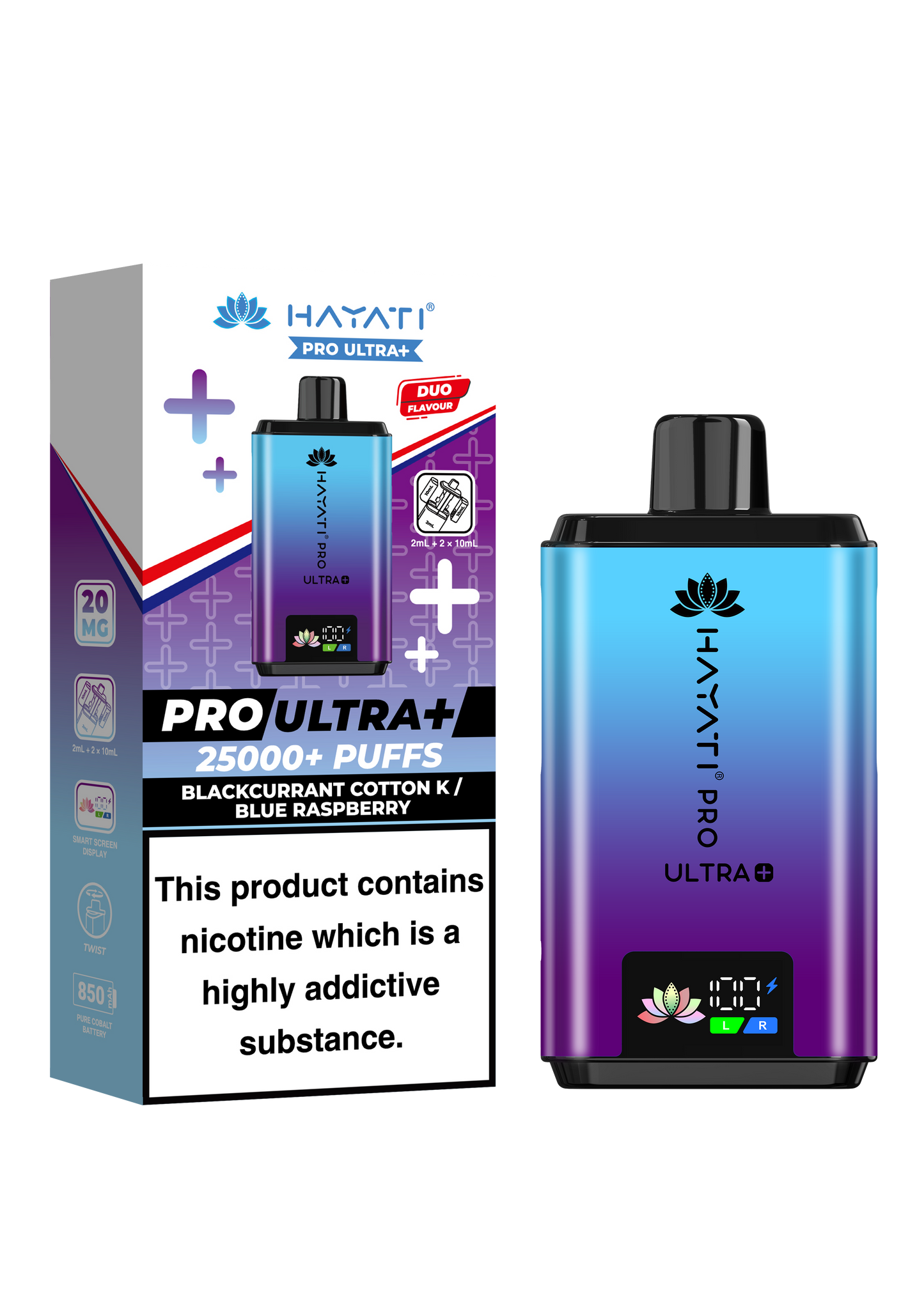 Hayati Pro Ultra+ 25,000  20MG prefilled pod Kit