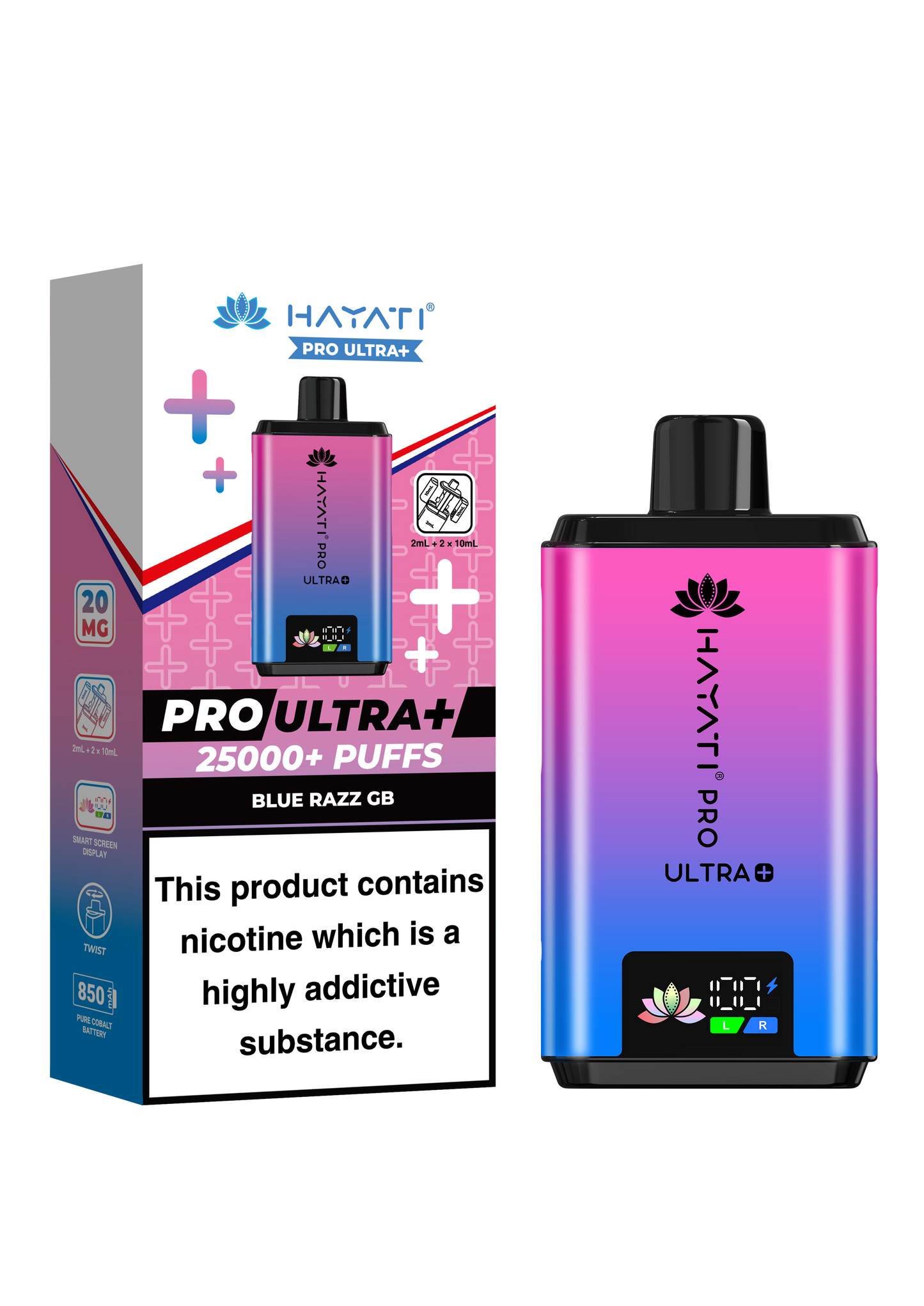 Hayati Pro Ultra+ 25,000  20MG prefilled pod Kit