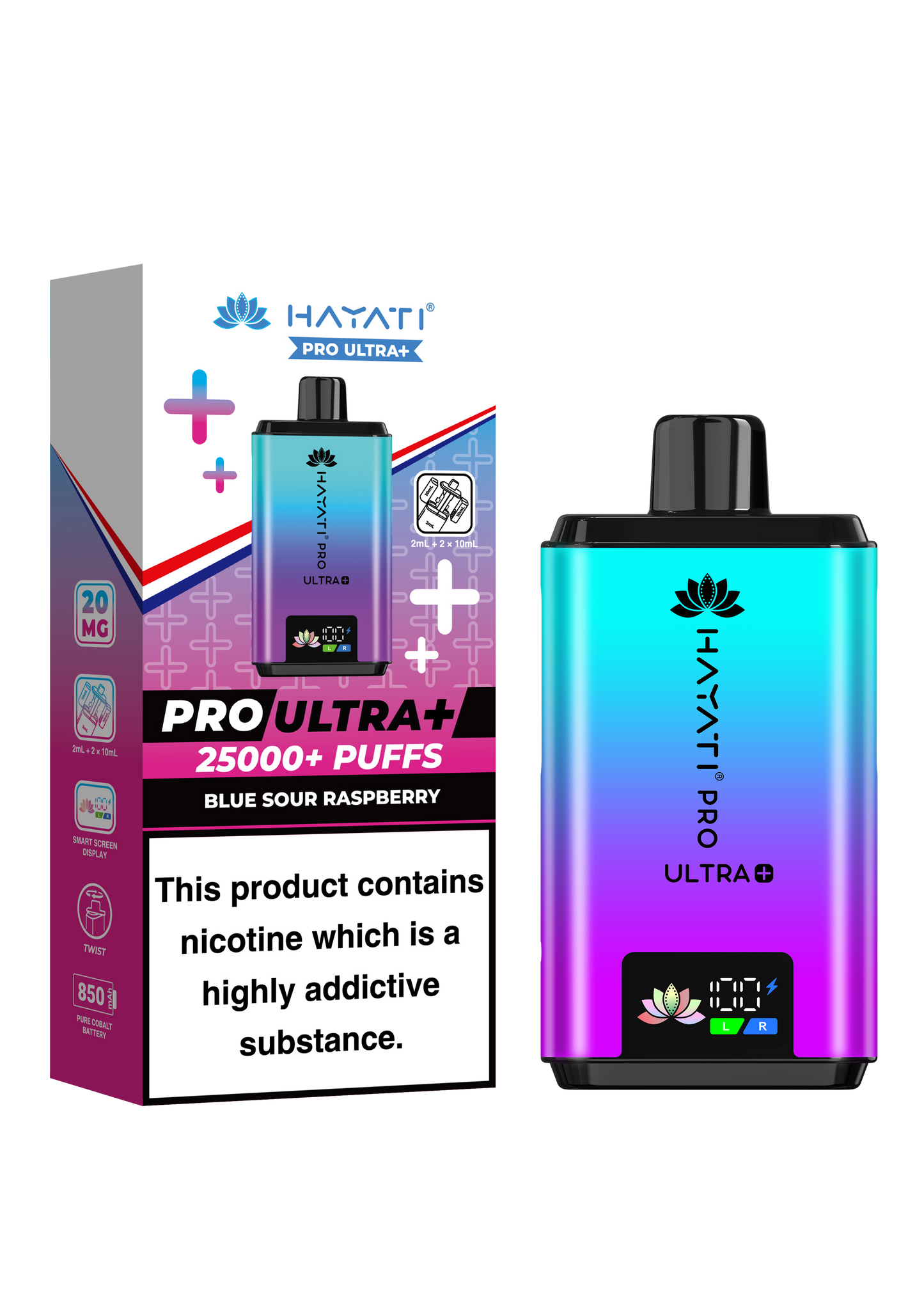 Hayati Pro Ultra+ 25,000  20MG prefilled pod Kit