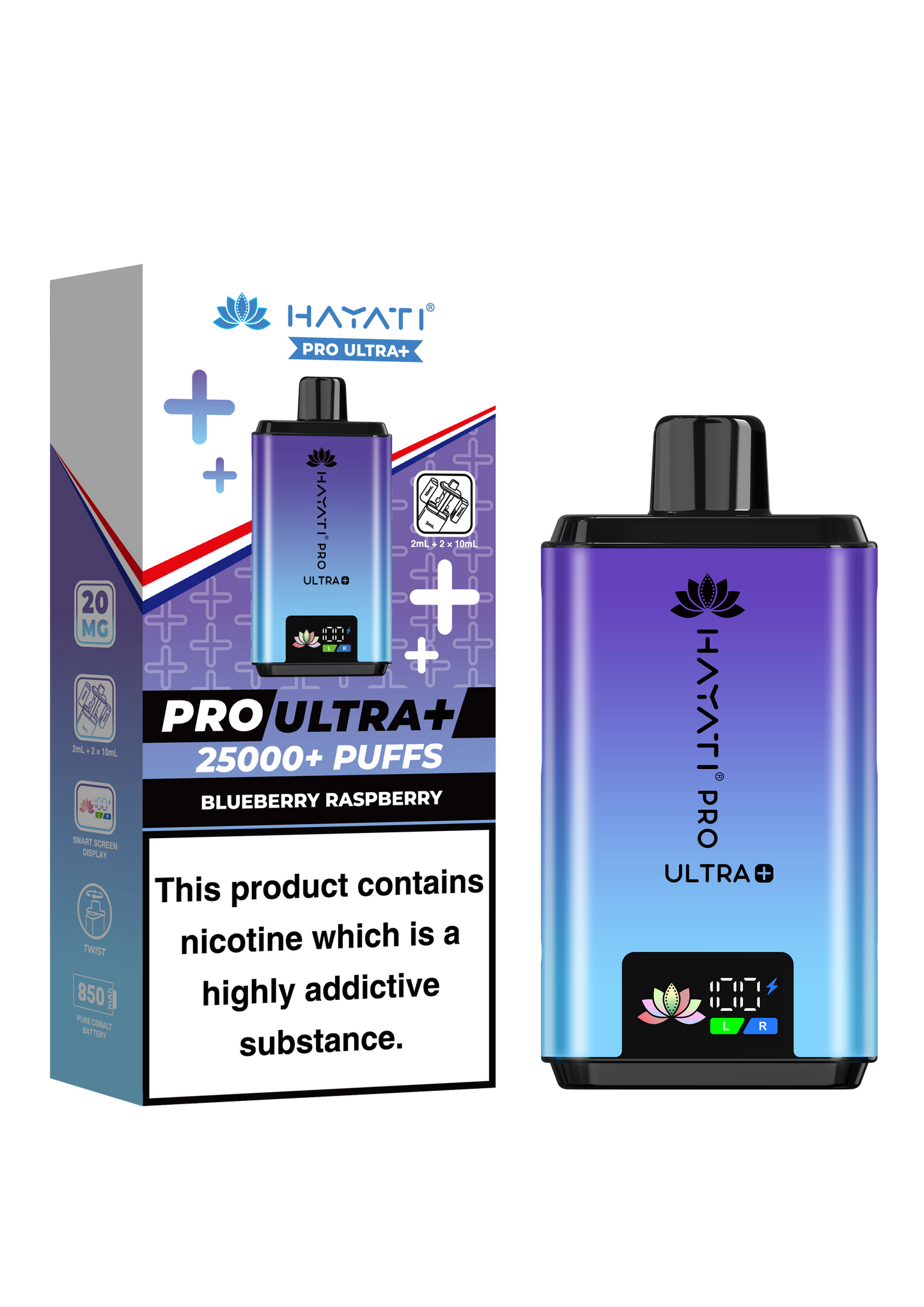 Hayati Pro Ultra+ 25,000  20MG prefilled pod Kit