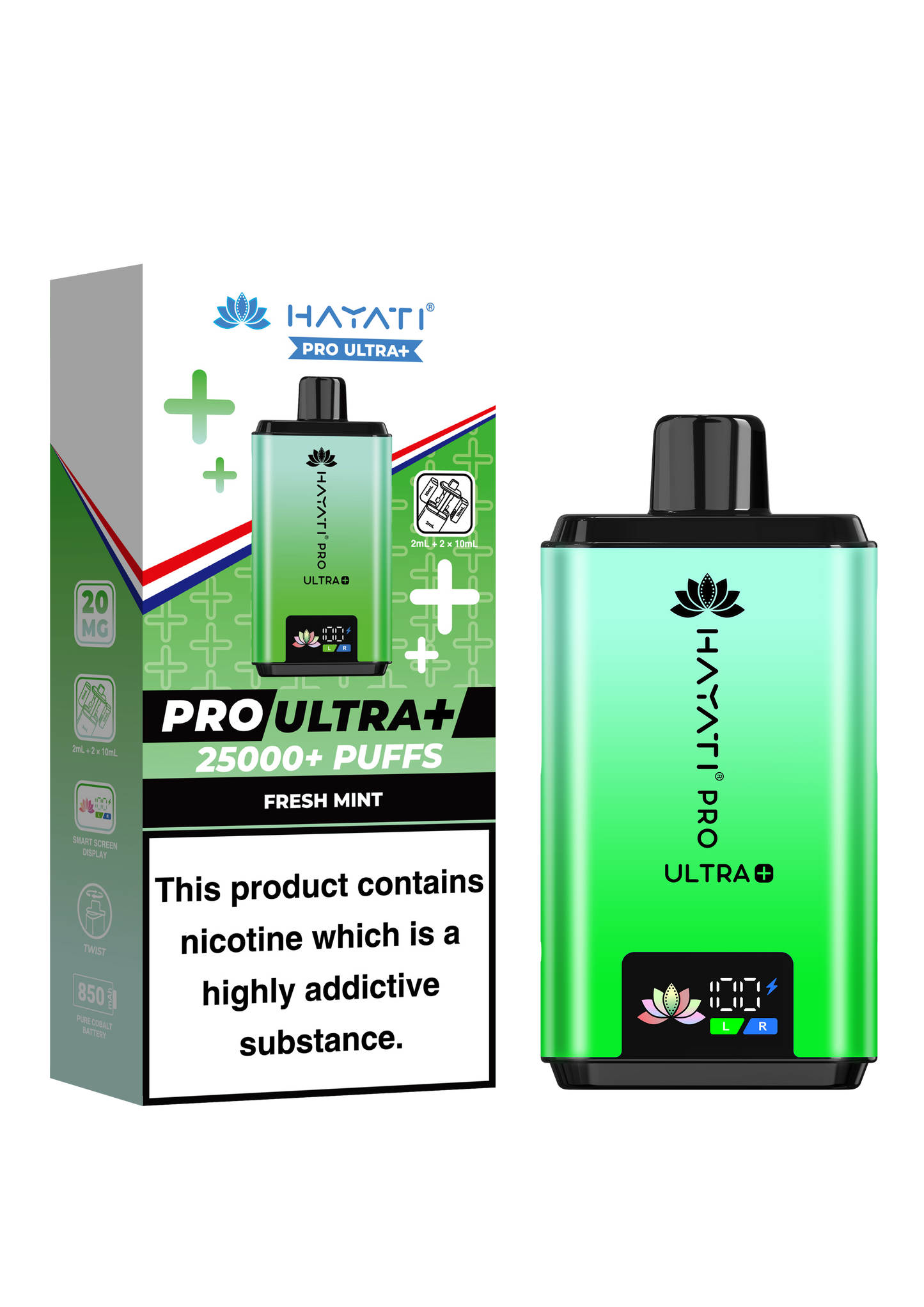 Hayati Pro Ultra+ 25,000  20MG prefilled pod Kit