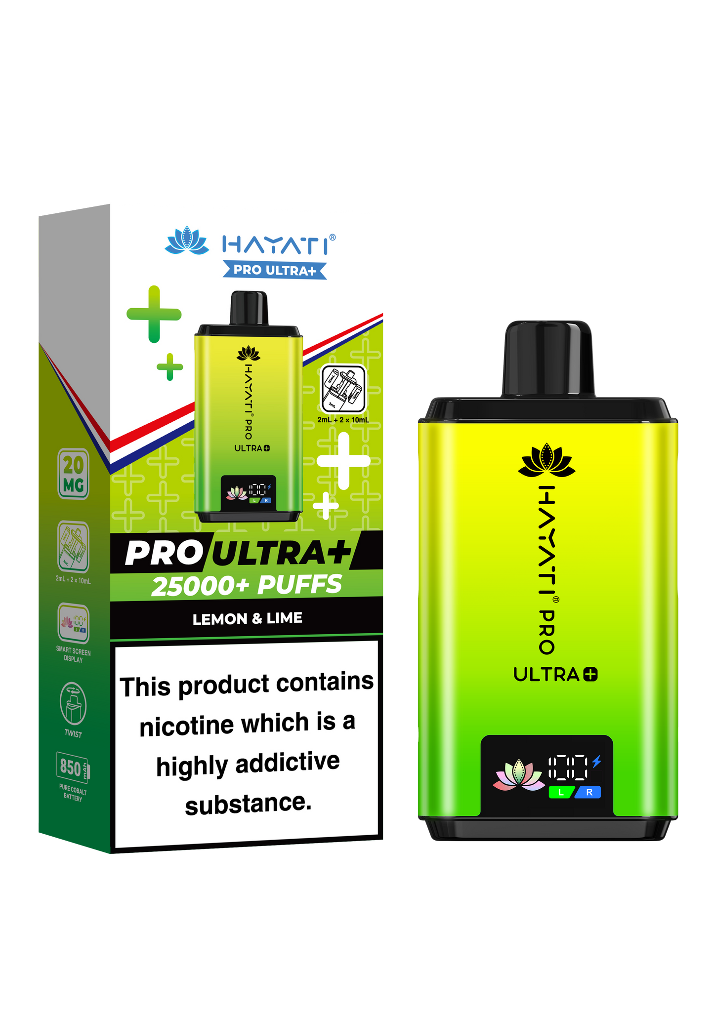 Hayati Pro Ultra+ 25,000  20MG prefilled pod Kit