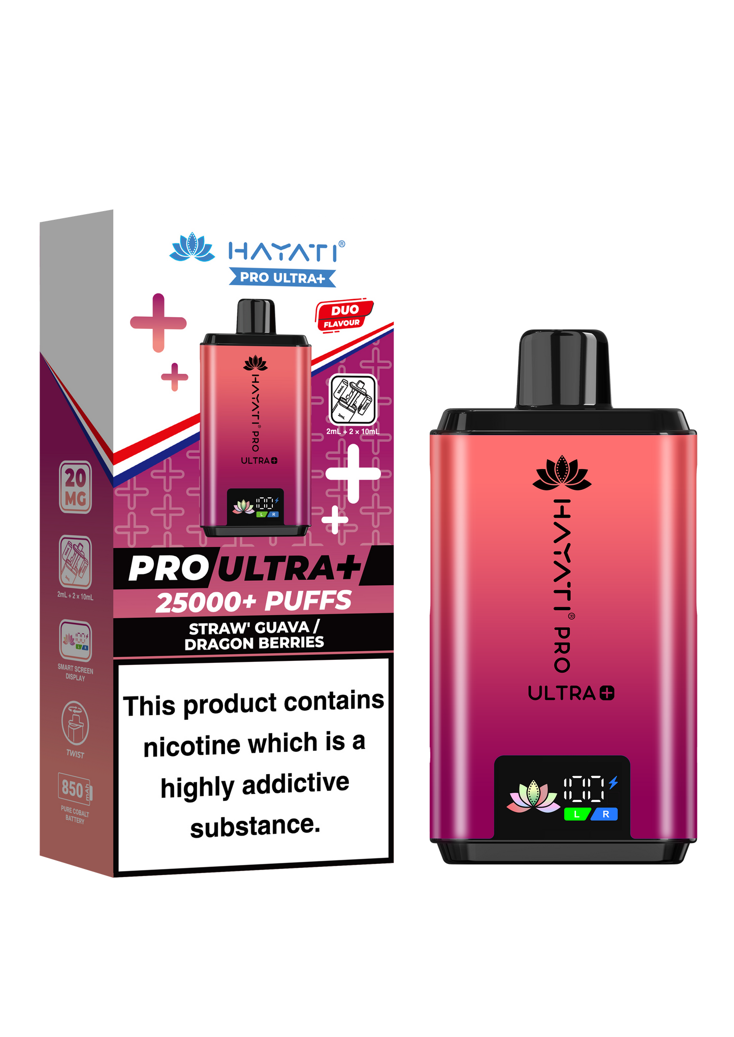Hayati Pro Ultra+ 25,000  20MG prefilled pod Kit