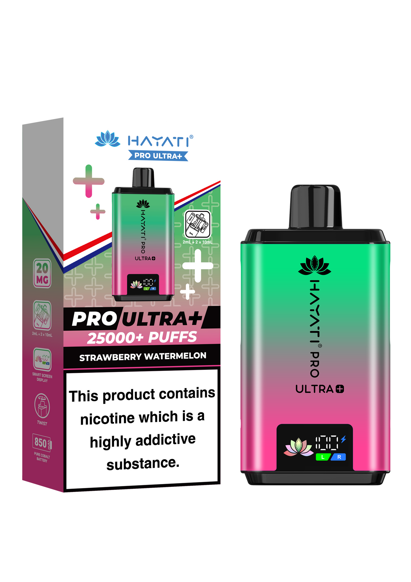 Hayati Pro Ultra+ 25,000  20MG prefilled pod Kit