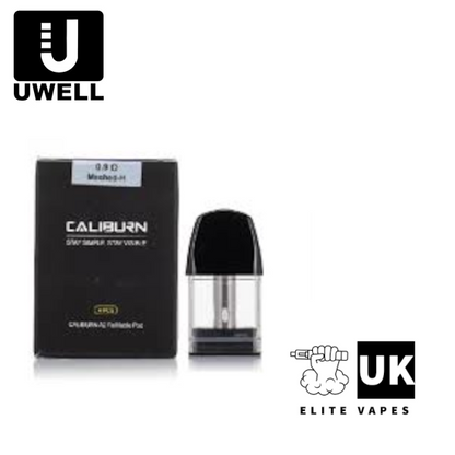 Uwell Caliburn A2S Side fill Replacement Pod 1.2 Ohm  4 Pack - Elite Vapes UK