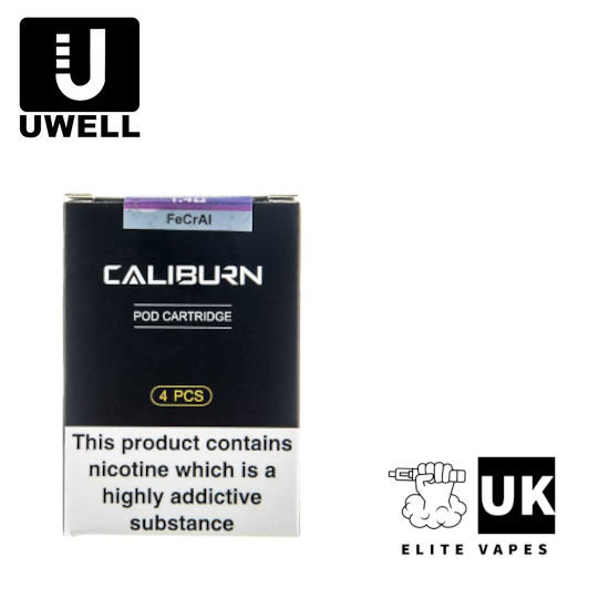 Uwell Caliburn Pod  1.4 ohm - 4 Pack - Elite Vapes UK