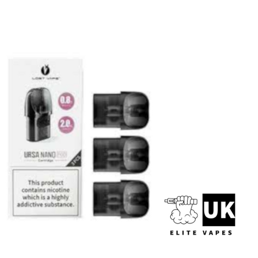 Lost Vape Ursa nano pod 0.8 ohm - 3 Pack - Elite Vapes UK