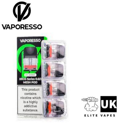 Vaporesso Xros pod 0.6 Ohm mesh pod - 4 Pack - Elite Vapes UK