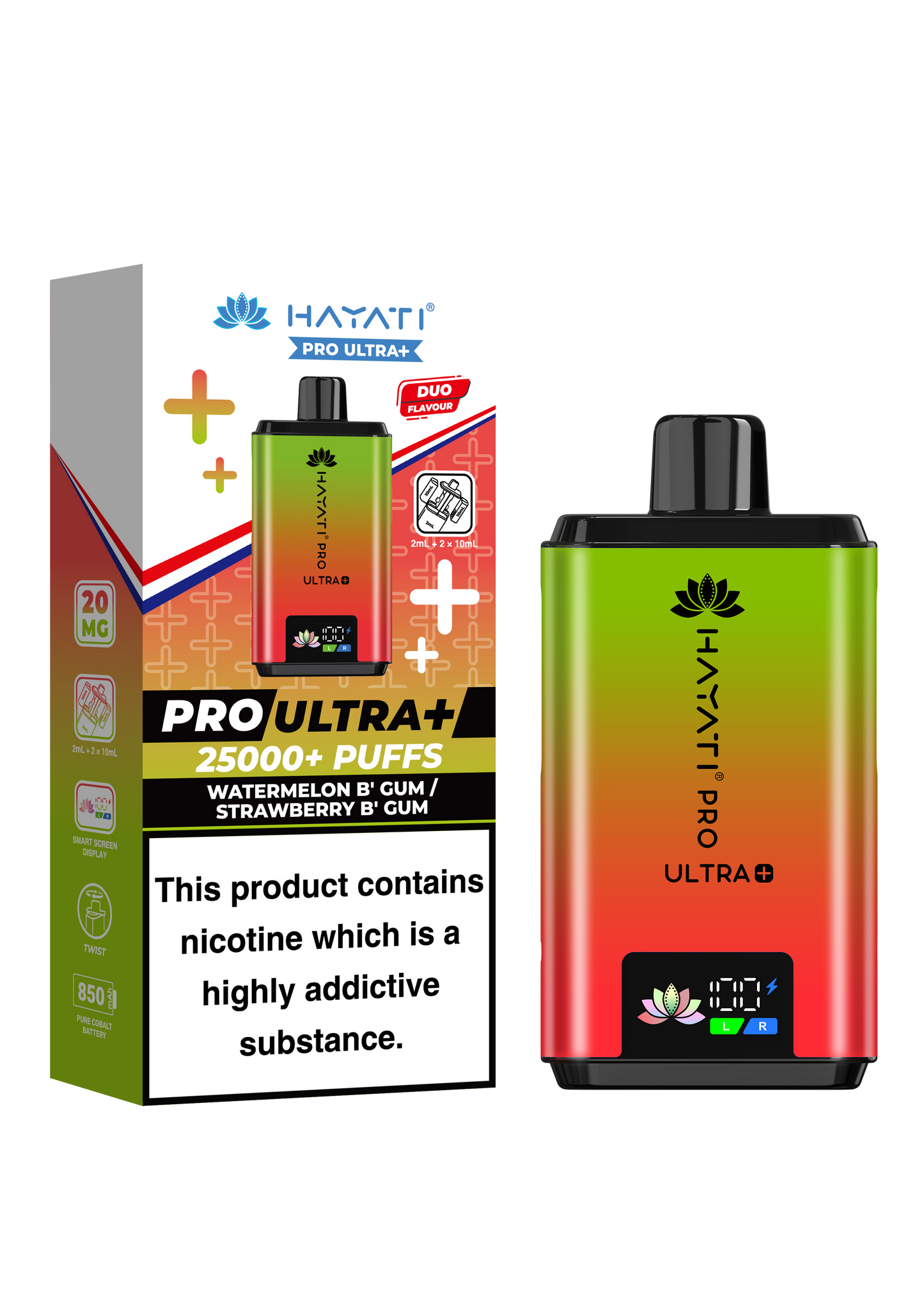 Hayati Pro Ultra+ 25,000  20MG prefilled pod Kit