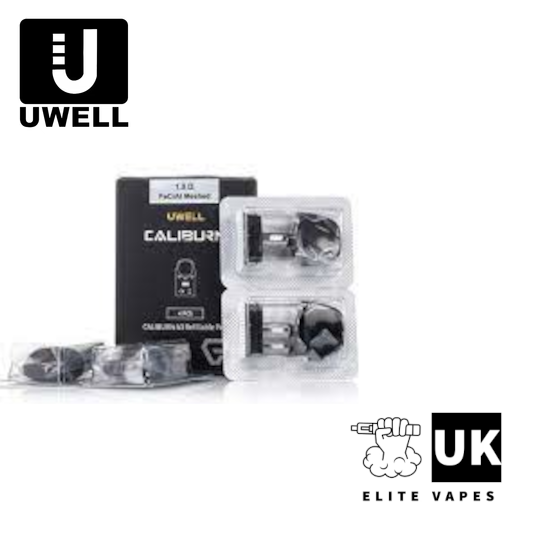Uwell Caliburn A3 Replacement Pods 1.0 Ohm 4 Pack - Elite Vapes UK