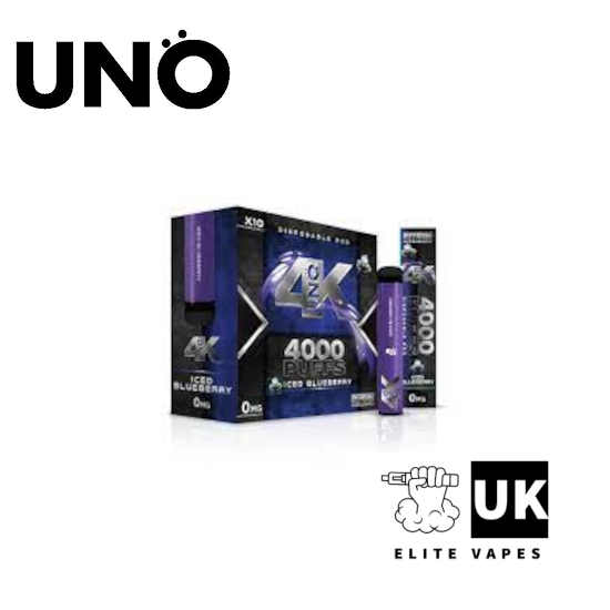 Uno 4000 Puffs 0MG Nicotine free Disposable Vape - Elite Vapes UK