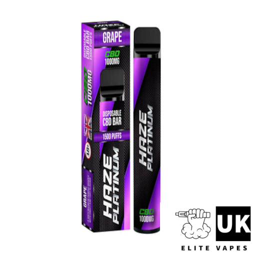 Haze CBD Disposable 1500 Puffs - Elite Vapes UK