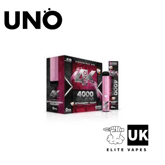 Uno 4000 Puffs 0MG Nicotine free Disposable Vape - Elite Vapes UK
